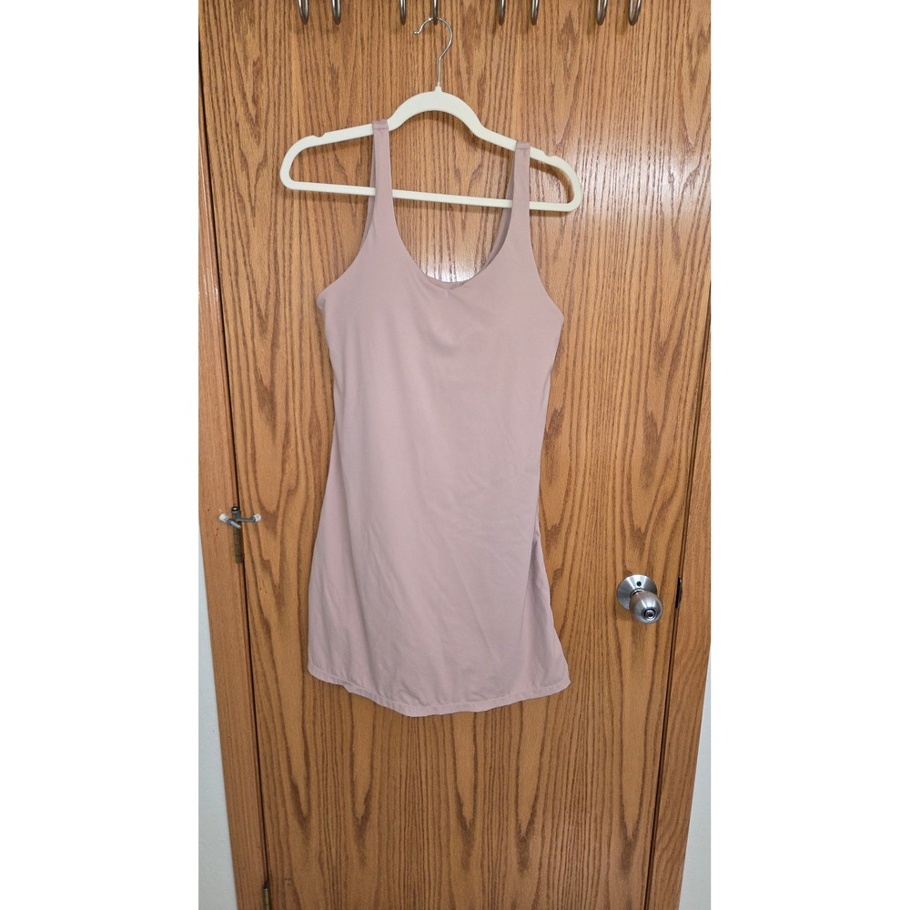 Athletic Exercise Dress with Built-in Bra, Shorts and Pockets Dusty Rose XL